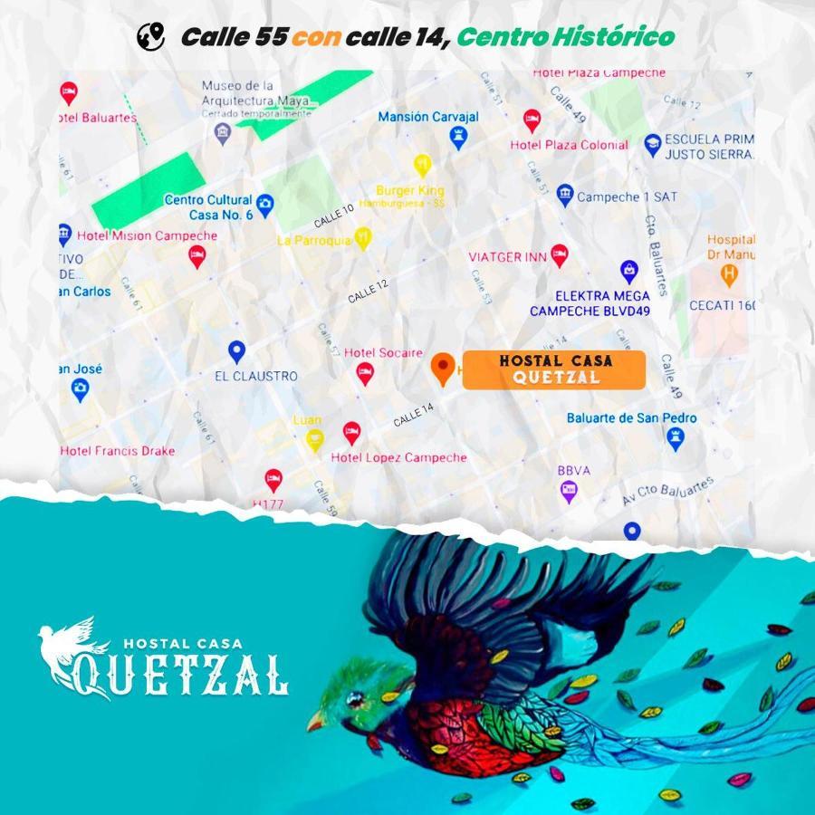 Hostel Casa Quetzal Кампече Экстерьер фото